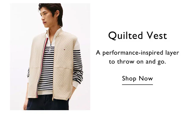 Quilted Vest A performance-inspired layer to throw on and go. Shop Now