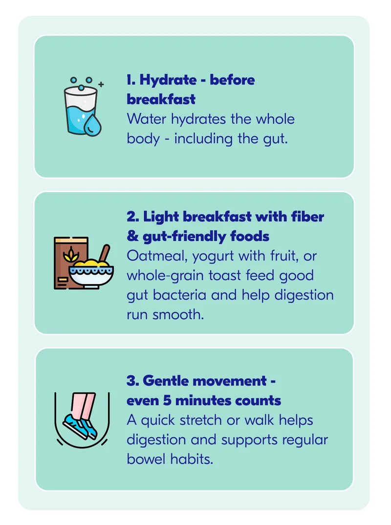 That’s why we pulled together 3 quick morning rituals to help digestion and bring calm to your morning routine.