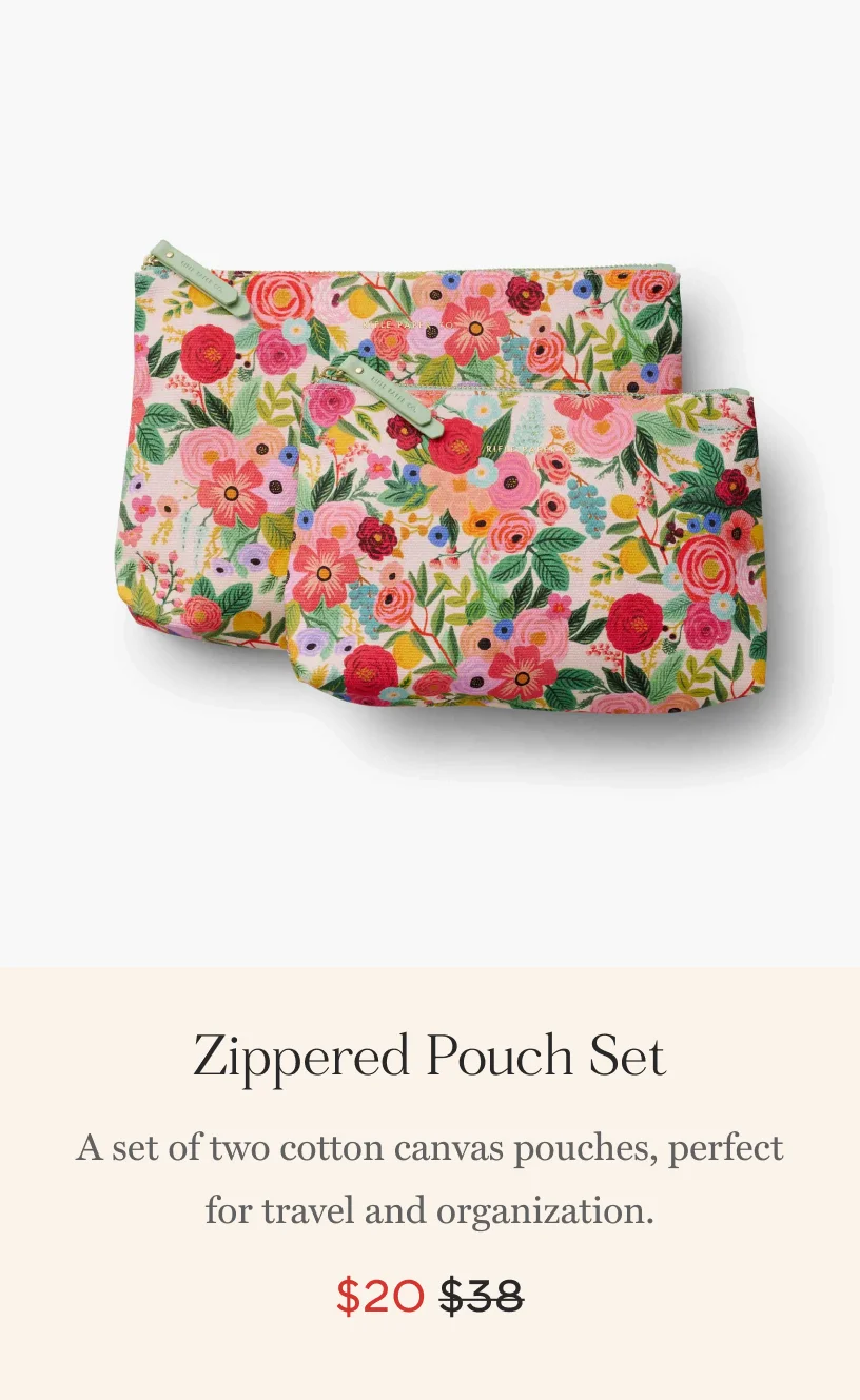 Zippered Pouch Set