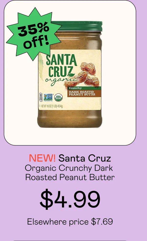 Organic Crunchy Dark Roasted Peanut Butter