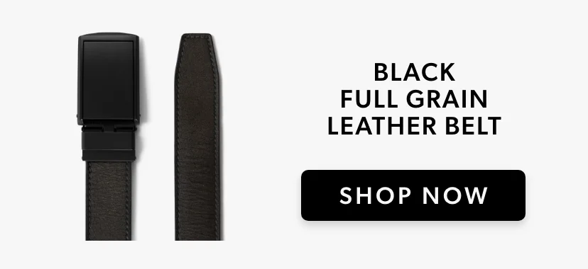 Black Full Grain Leather Belt