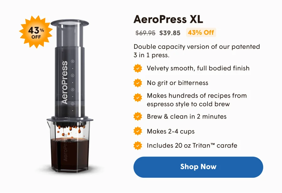 AeroPress XL 43% off