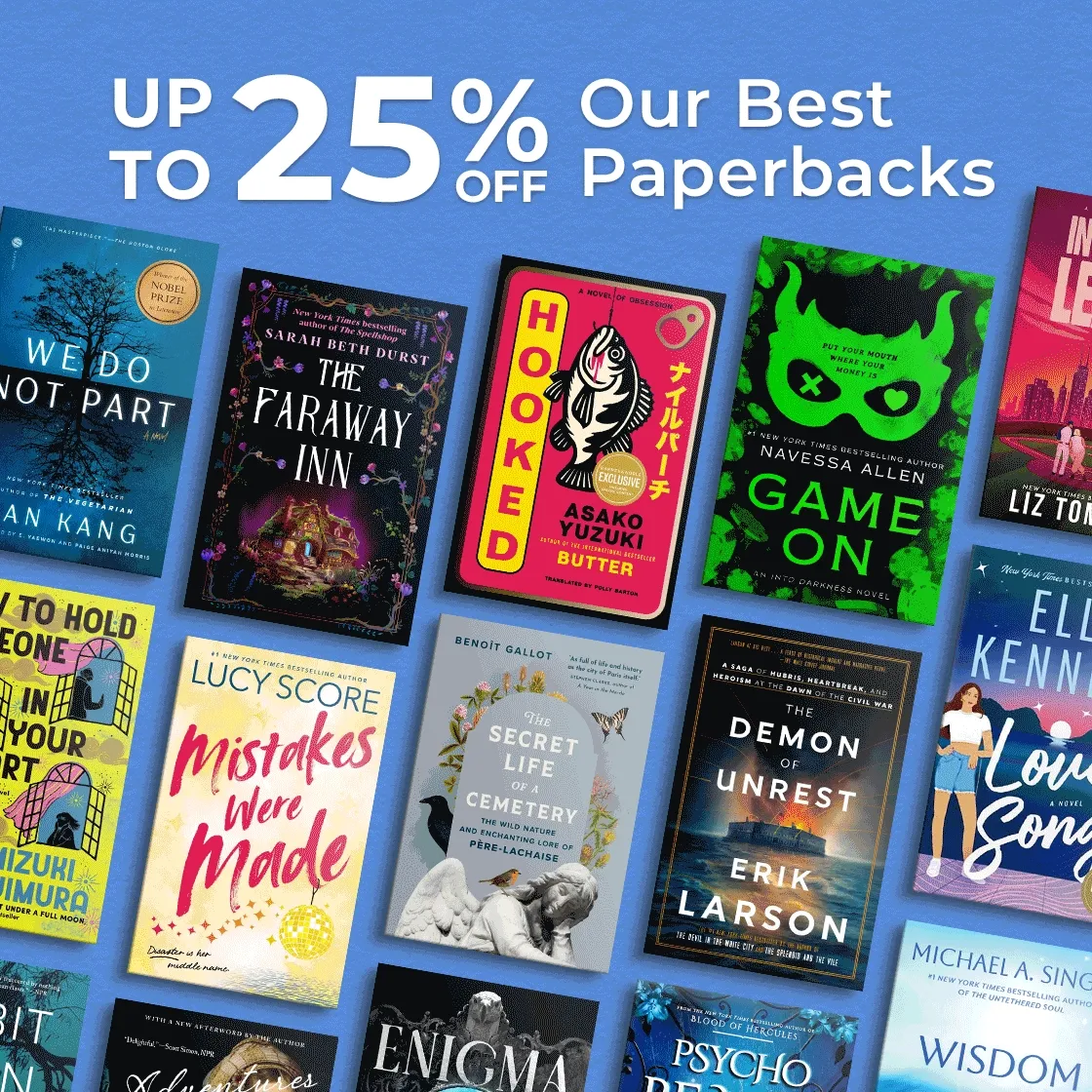 Up to 25% Off Our Best Paperbacks