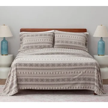 Berkshire Fairisle Printed Polarfleece Sheet Set-CKING