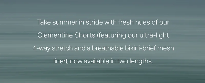 Take summer in stride with fresh hues of our Clementine Shorts