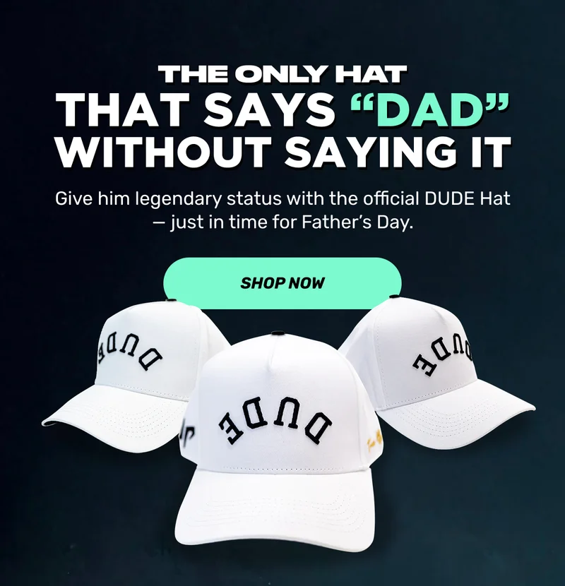 The DUDE Hat is Back! CTA: Shop the Restock