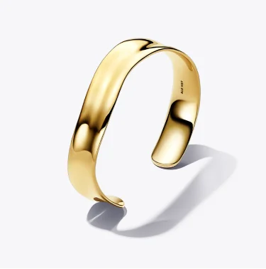 Organically Shaped Broad Open Bangle