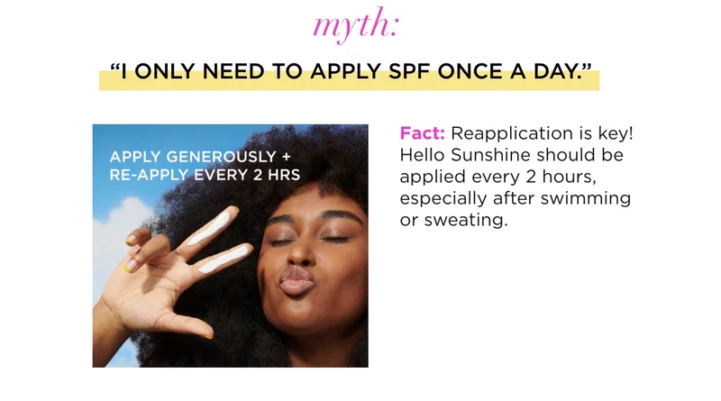 myth: I Only Need To Apply SPF