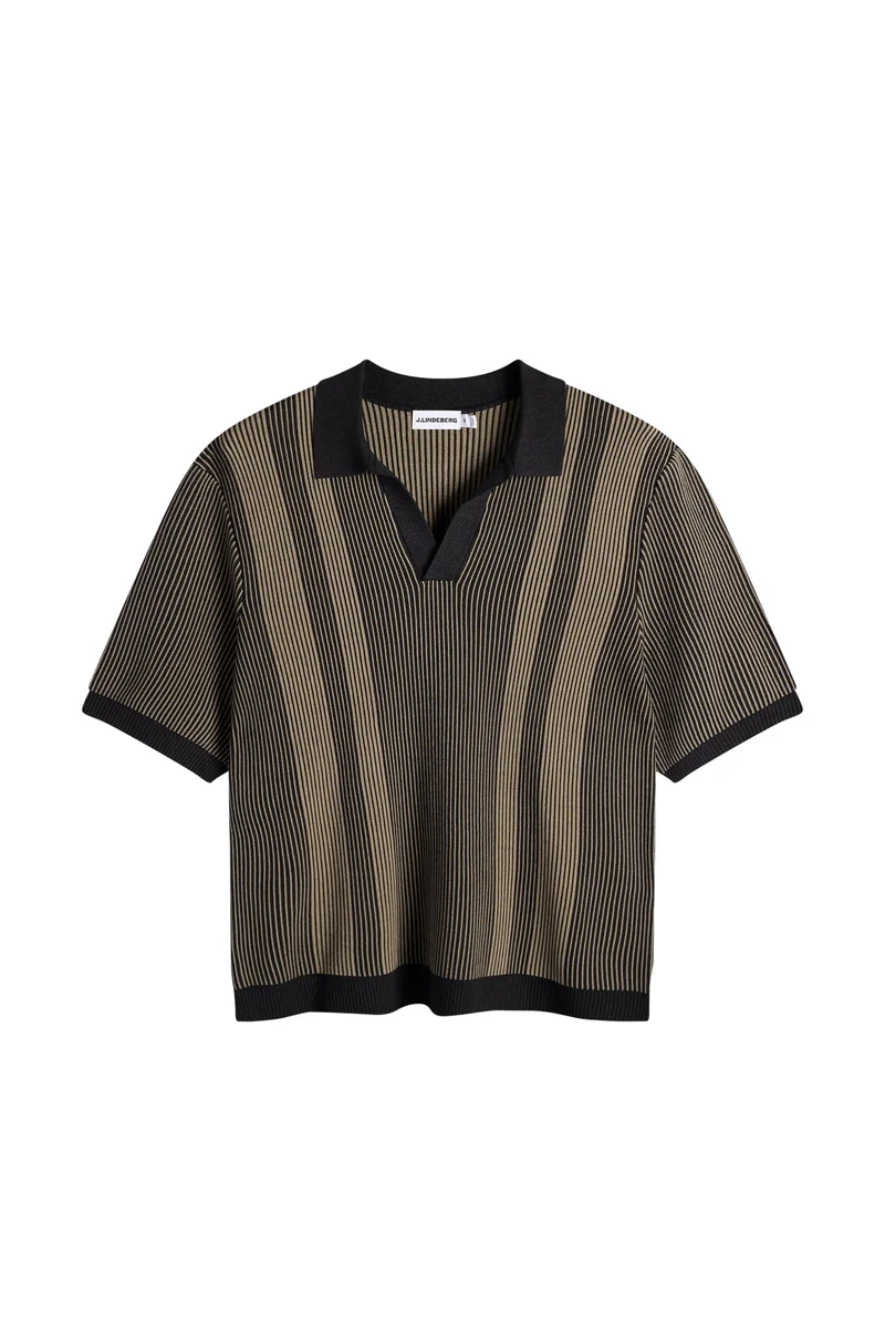 Image of Sal Knitted Polo / Black