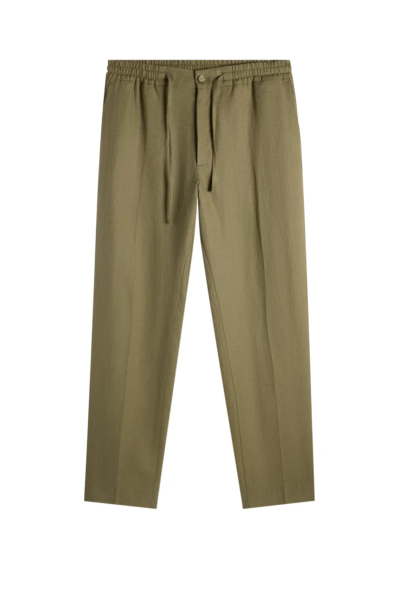 Image of Soren Drape Linen Pants / Kalamata