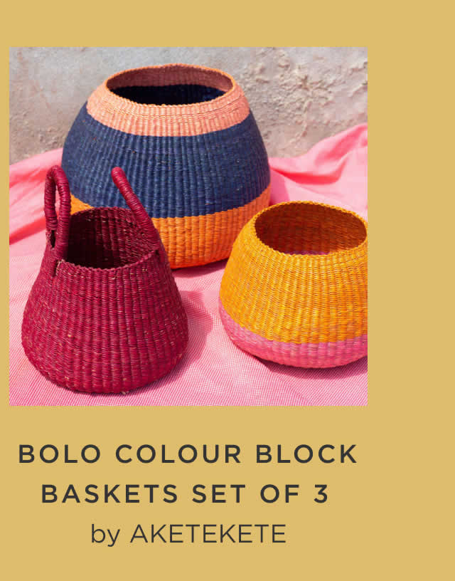 Bolo Colour Block Baskets Set of 3