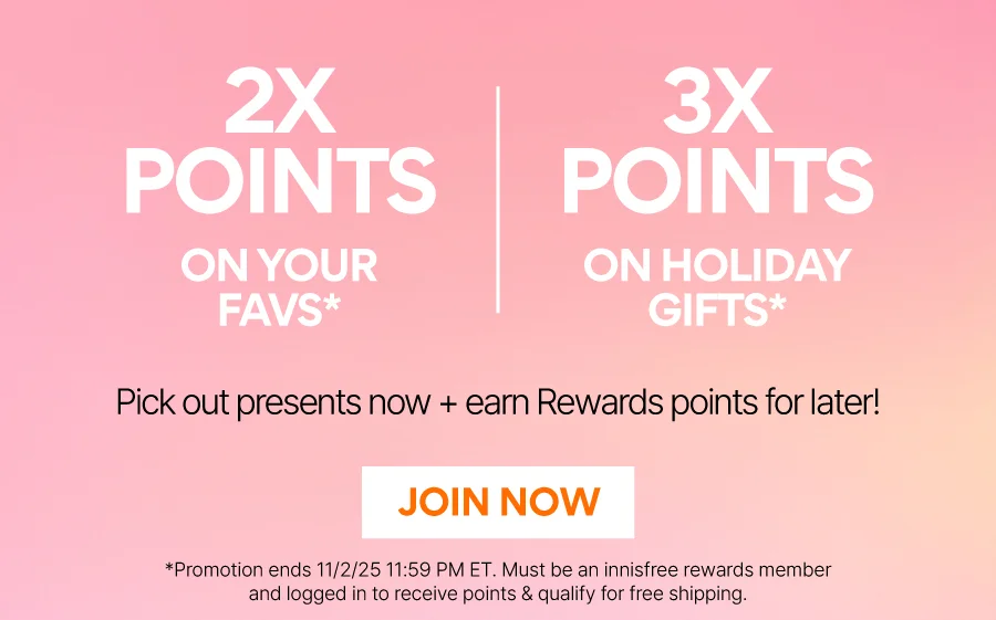 2X POINTS ON YOUR FAVS, 3X POINTS ON HOLIDAY GIFTS