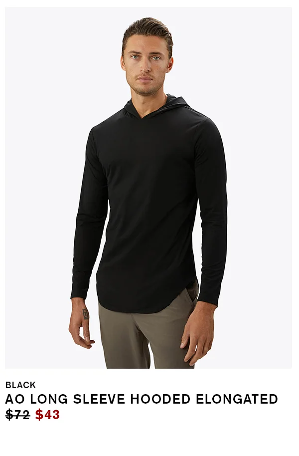 AO Long Sleeve Hooded Elongated Tee