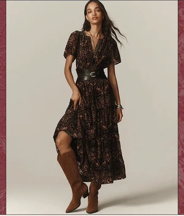 Velvet somerset dress
