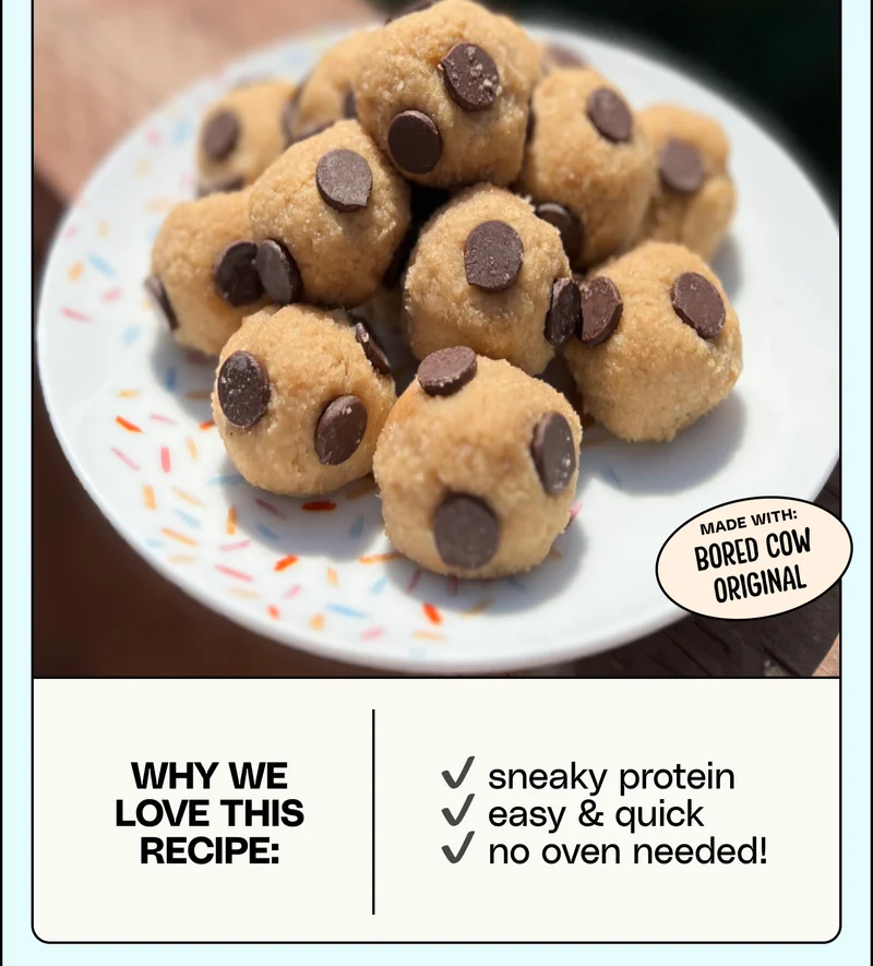 Made with Bored Cow Original. Why we love this recipe: sneaky protein, easy & quick, no oven needed!