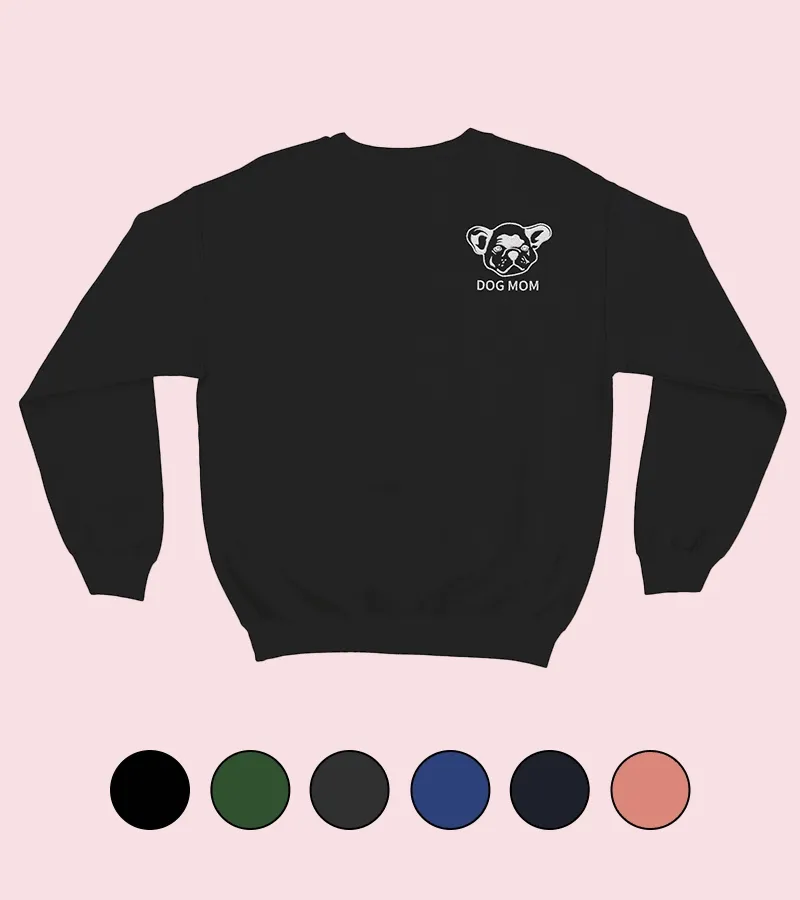 Custom Pet Face Embroidered Sweatshirts. Available in 6 different colors.