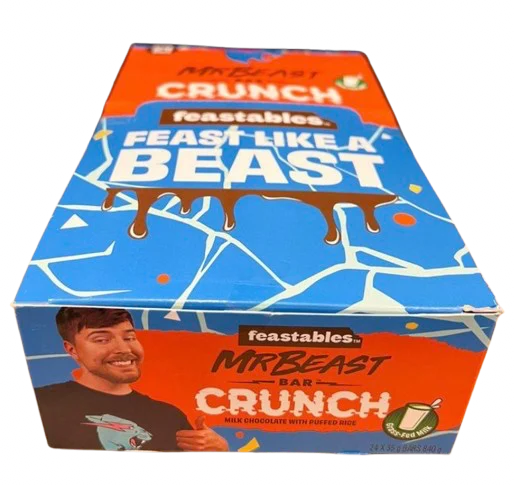 Image of Mr Beast Feastables Milk Crunch Chocolate Bars (24 CT)