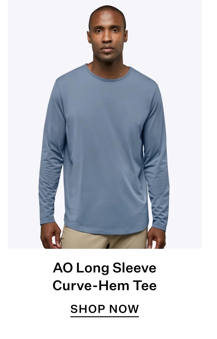 AO Long Sleeve Curve-Hem Tee