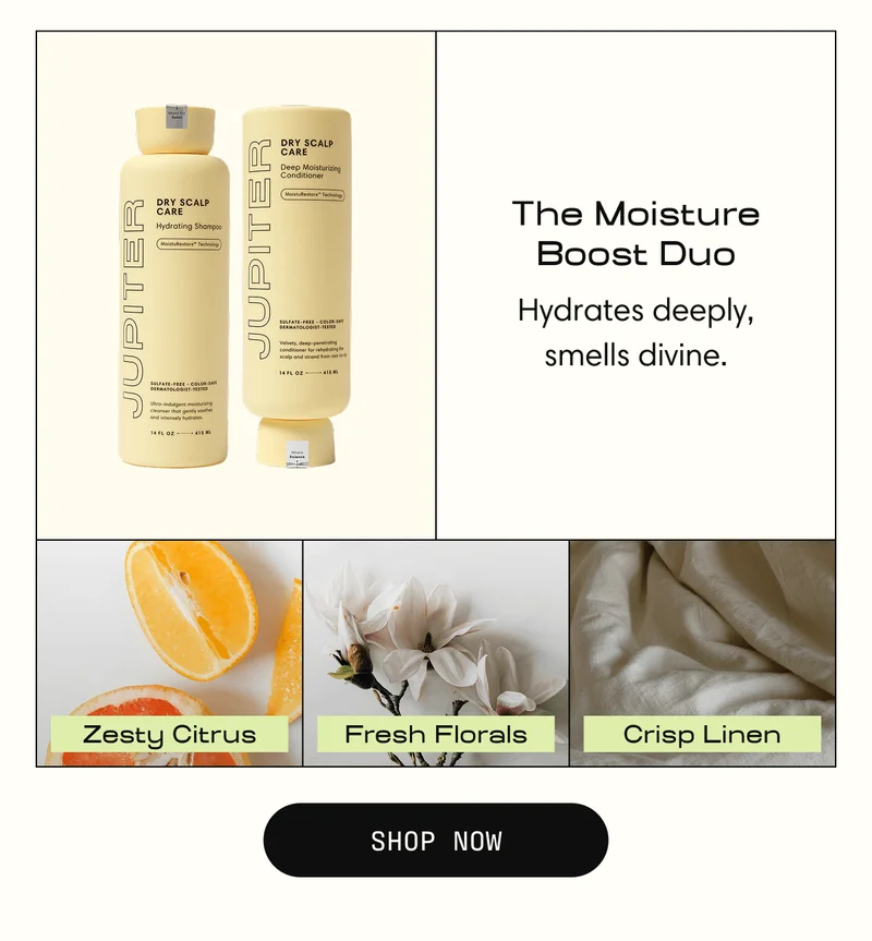 The Moisture Boost Duo | Hydrates deeply, smells divine. | Zesty Citrus, Fresh Florals, Crisp Linen | Shop Now
