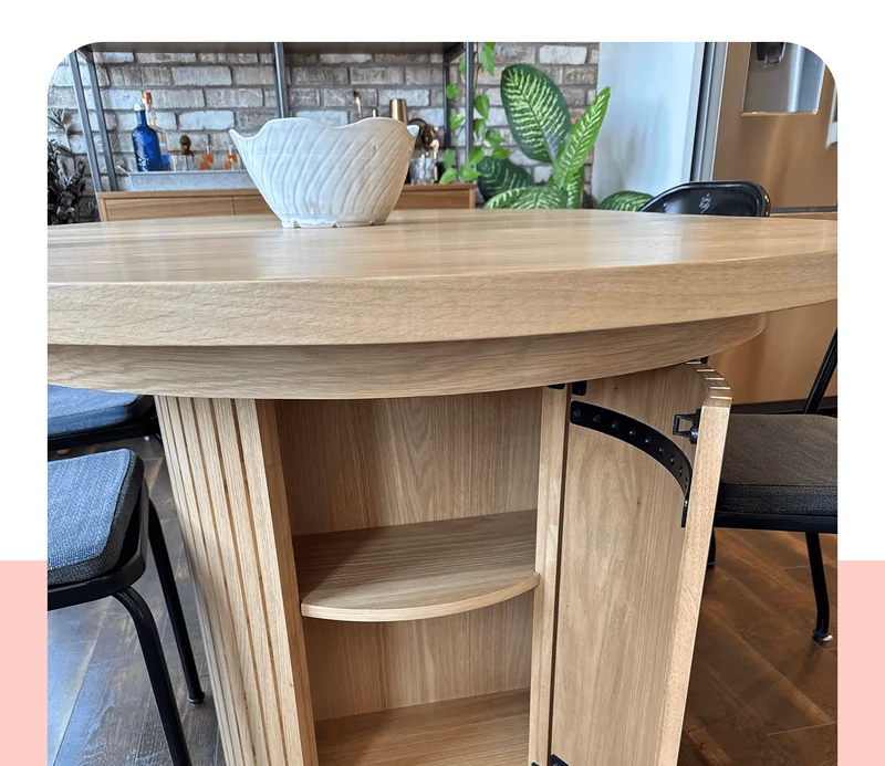 Scandinavian Oak Round Table