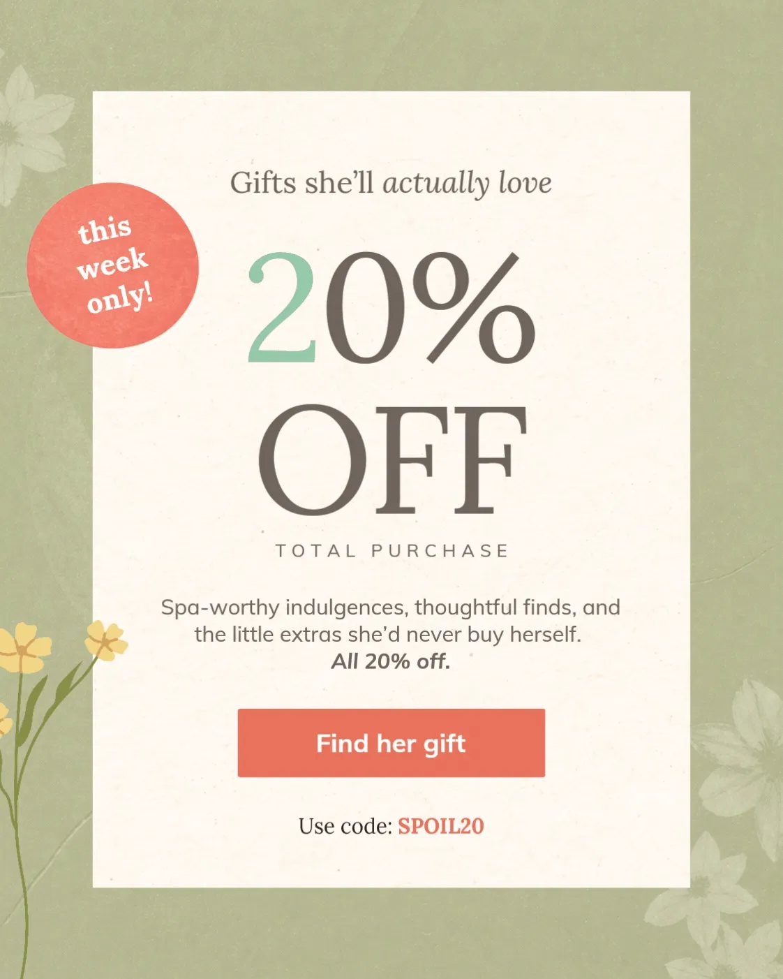 Shop the Spoil Her Mother's Day Event