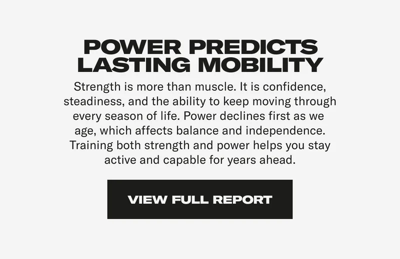 Power Predicts Lasting Mobility. View Full Reporr