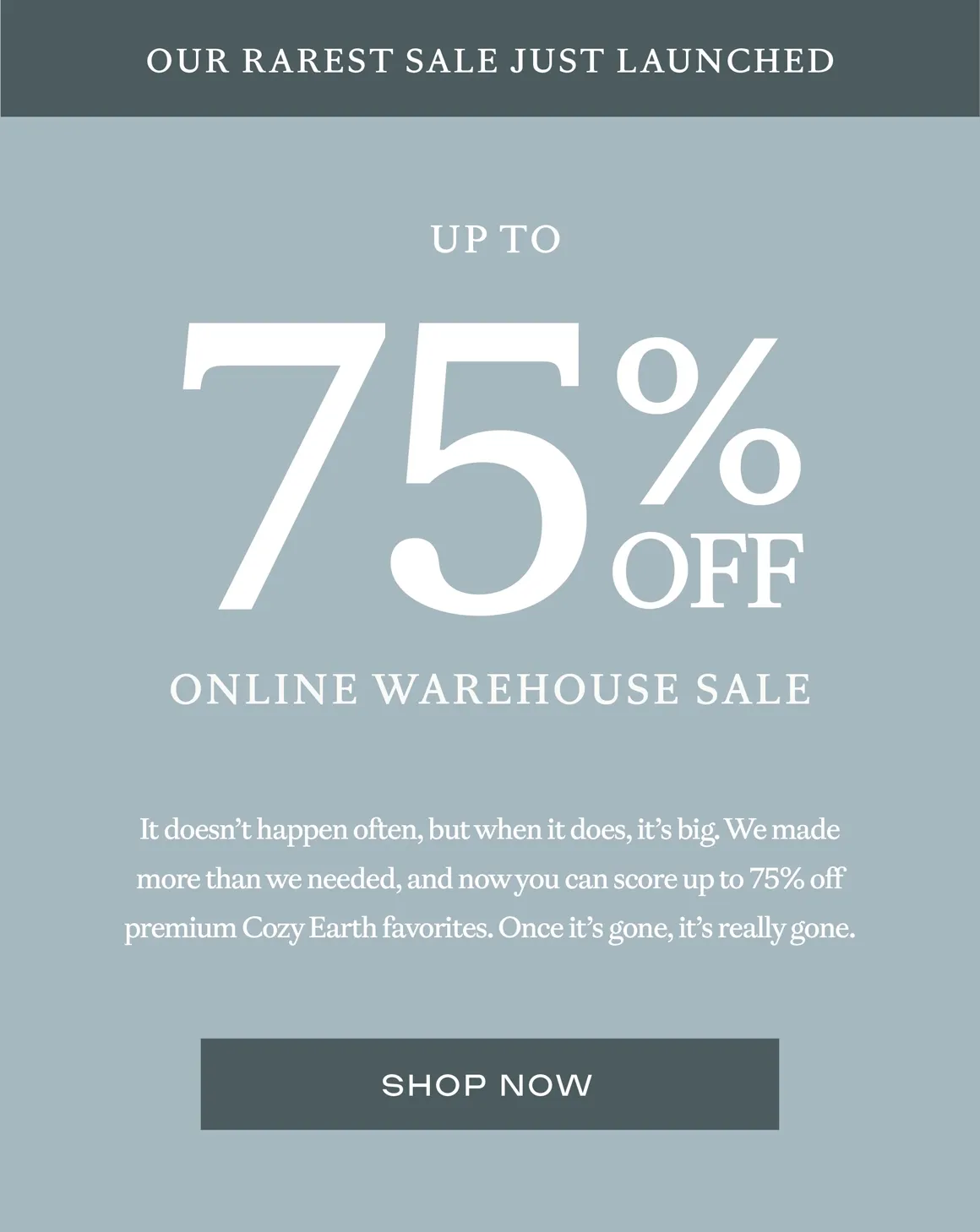 Our Rarest Sale Just Launched! - Shop Now
