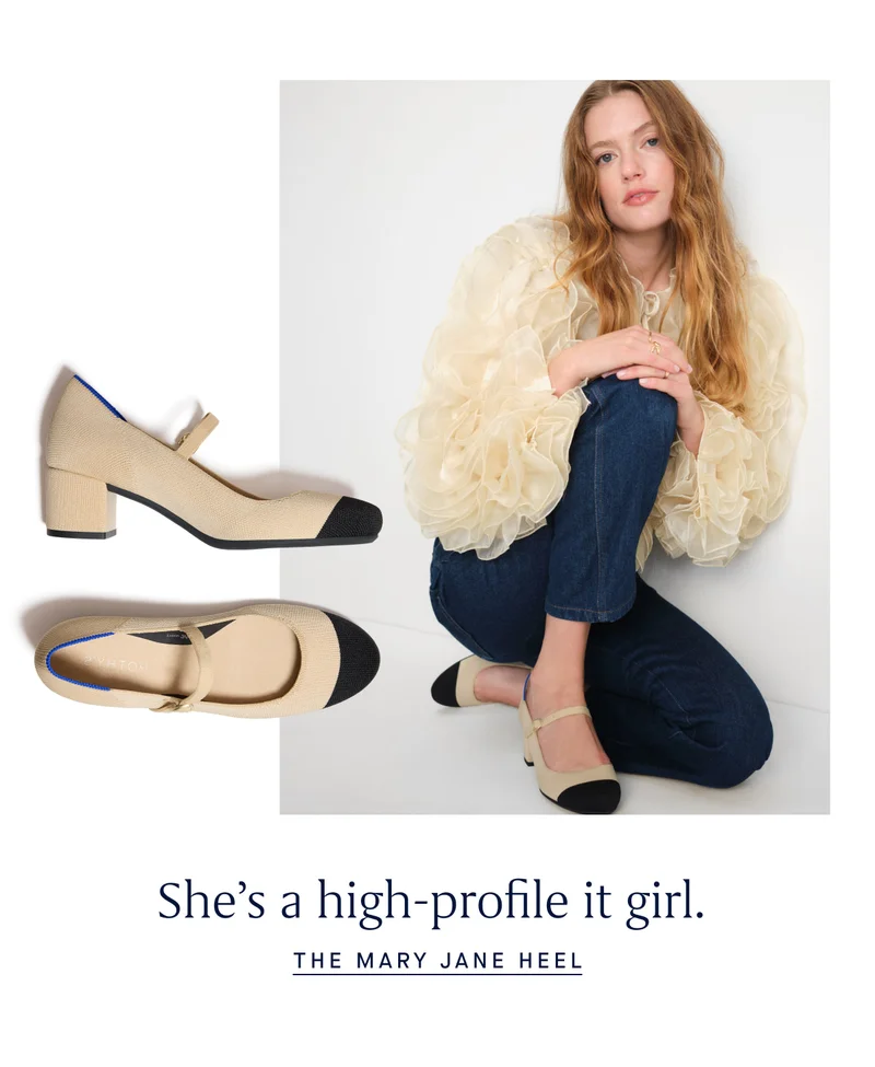 Sheβs a high-profile it girl. THE MARY JANE HEEL Sheβs a high-profile it girl. THE MARY JANE HEEL