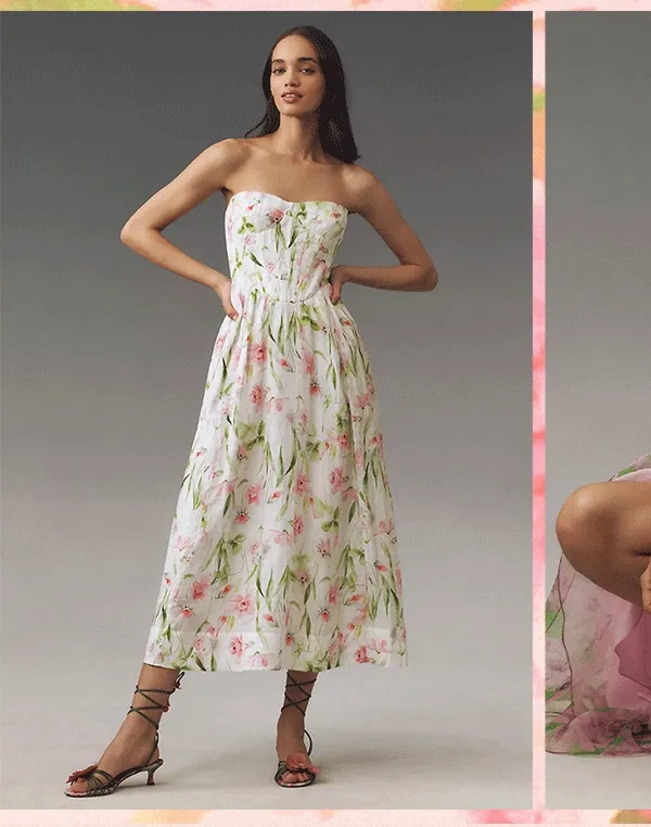 Printed floral dresses