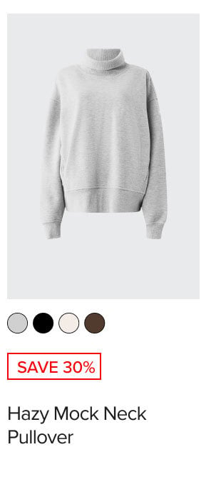 HAZY MOCK NECK PULLOVER