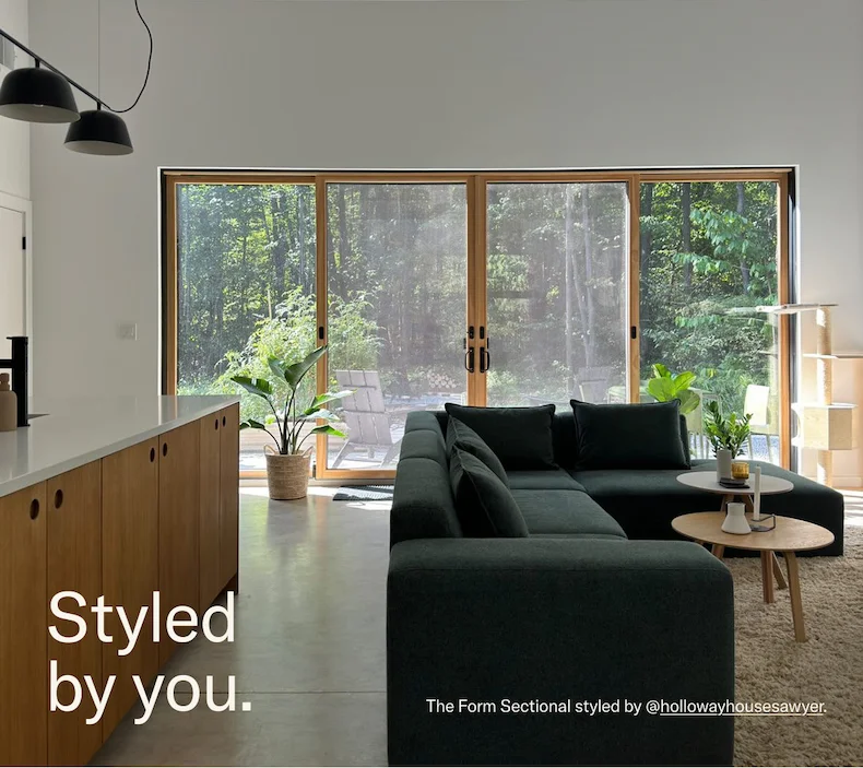 Floyd, styled by you. Featuring The Form Sectional styled by @hollowayhousesawyer.