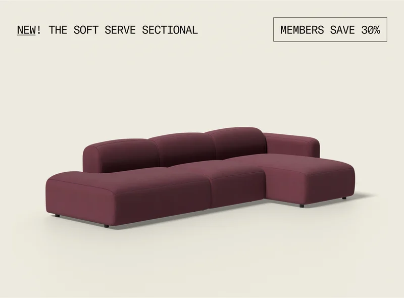 New! The Soft Serve Sectional. Members save 30% during the Summer Sale.