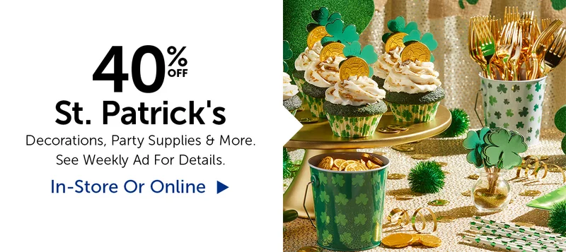 40% Off St. Patrick's - Decorations, Party Supplies & More.
