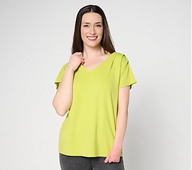 Mally Roncal V-Neck Dolman Sleeve Werk to Werk it Knit Top