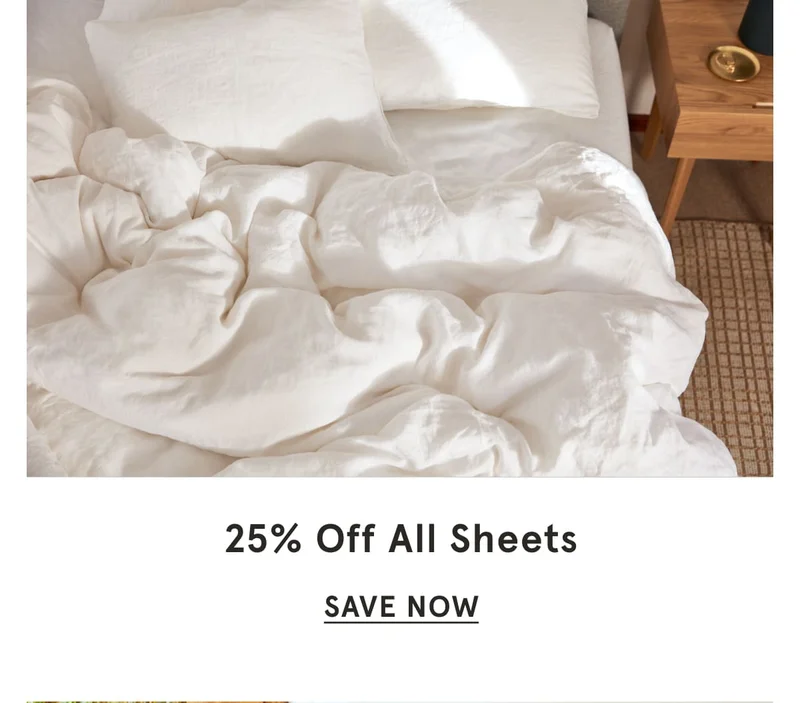 25% Off All Sheets | Save Now