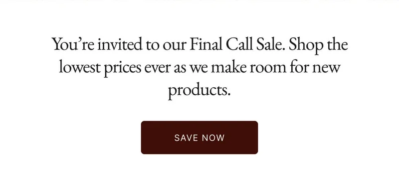 Italic | Life is Luxury | Last Chance | Final call sale
