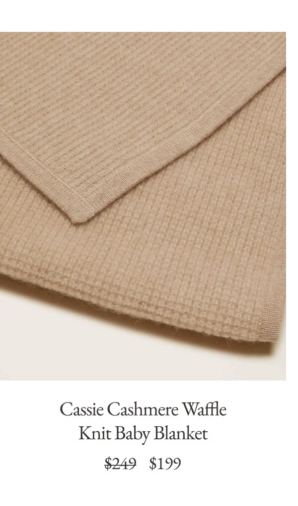 Cassie Cashmere Waffle Knit Baby Blanket