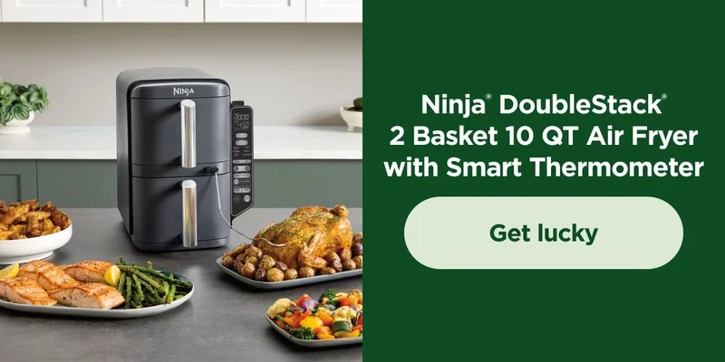 Ninja® DoubleStack® 2 Basket 10 QT Air Fryer with Smart Thermometer