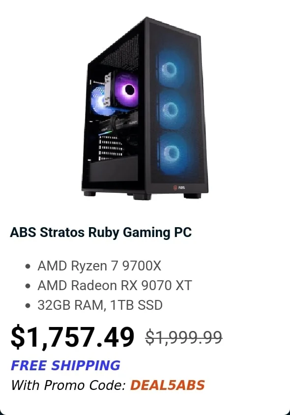 ABS Stratos Ruby Gaming PC