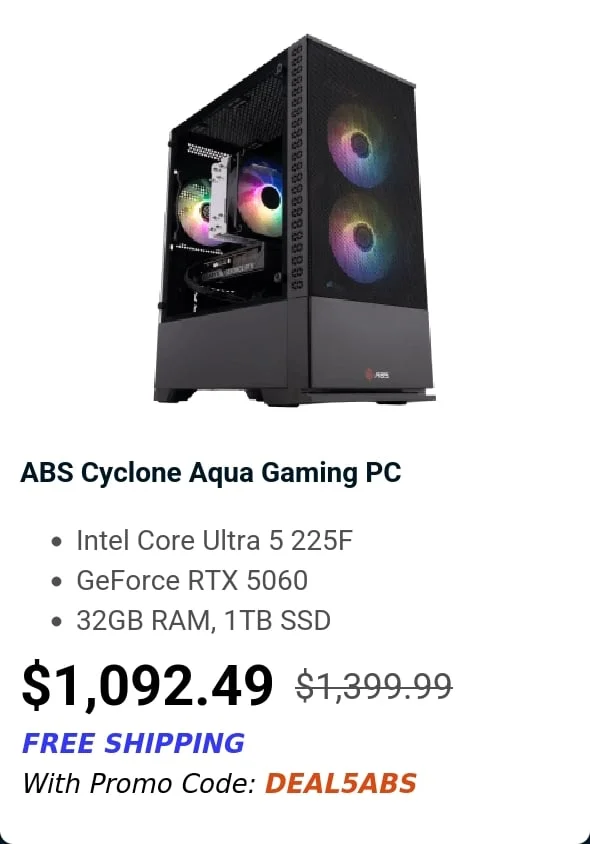 ABS Cyclone Aqua Gaming PC