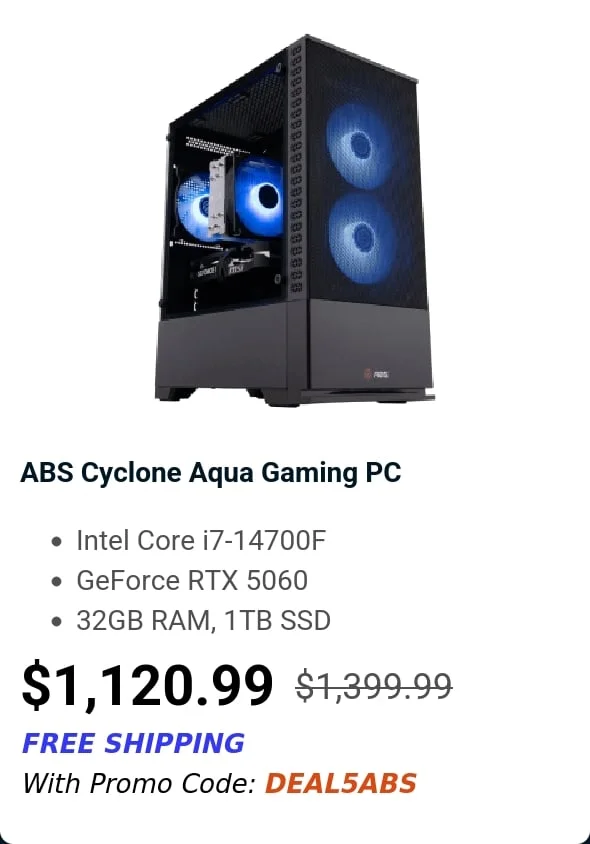 ABS Cyclone Aqua Gaming PC