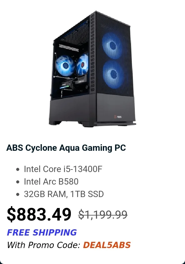 ABS Cyclone Aqua Gaming PC