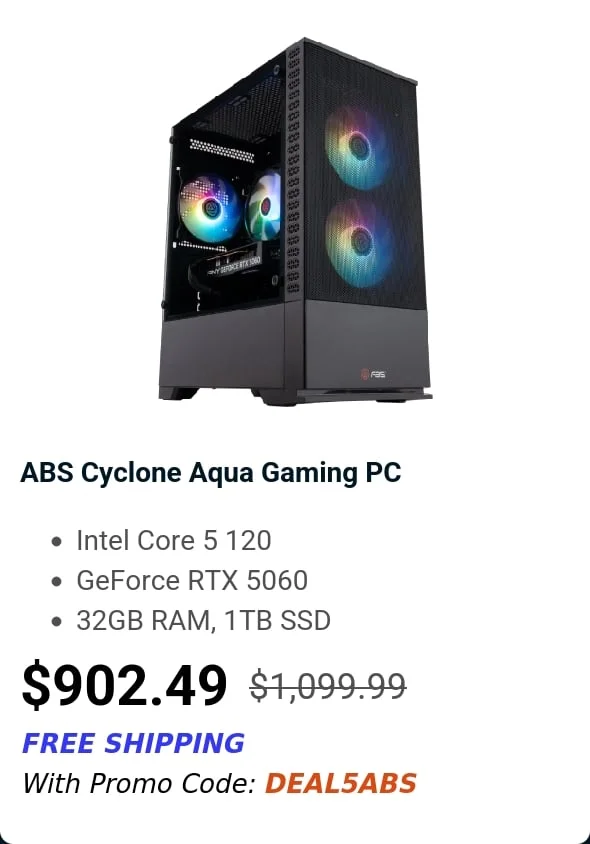ABS Cyclone Aqua Gaming PC