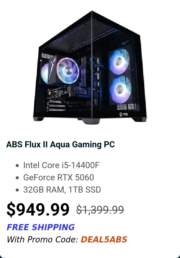 ABS Flux II Aqua Gaming PC