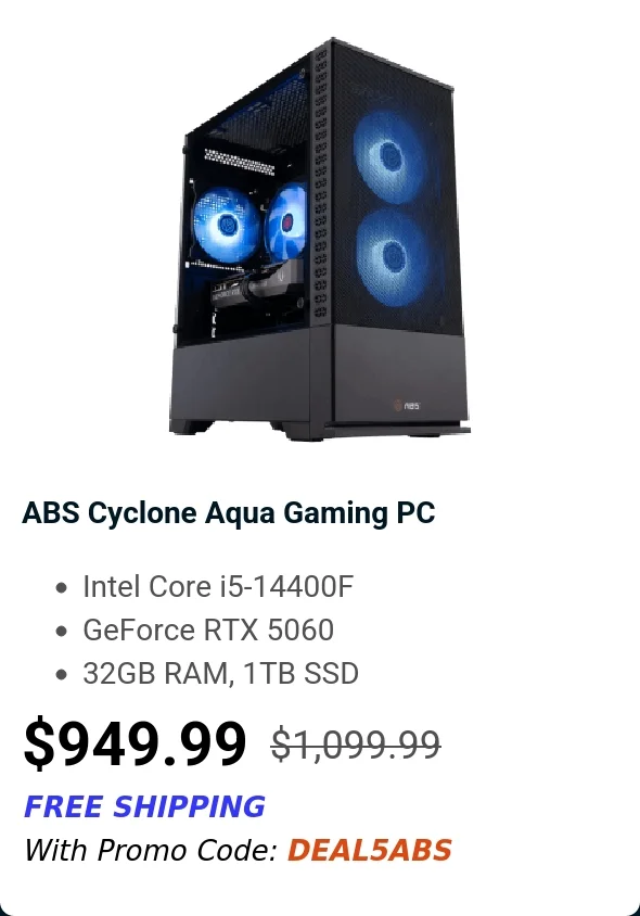 ABS Cyclone Aqua Gaming PC