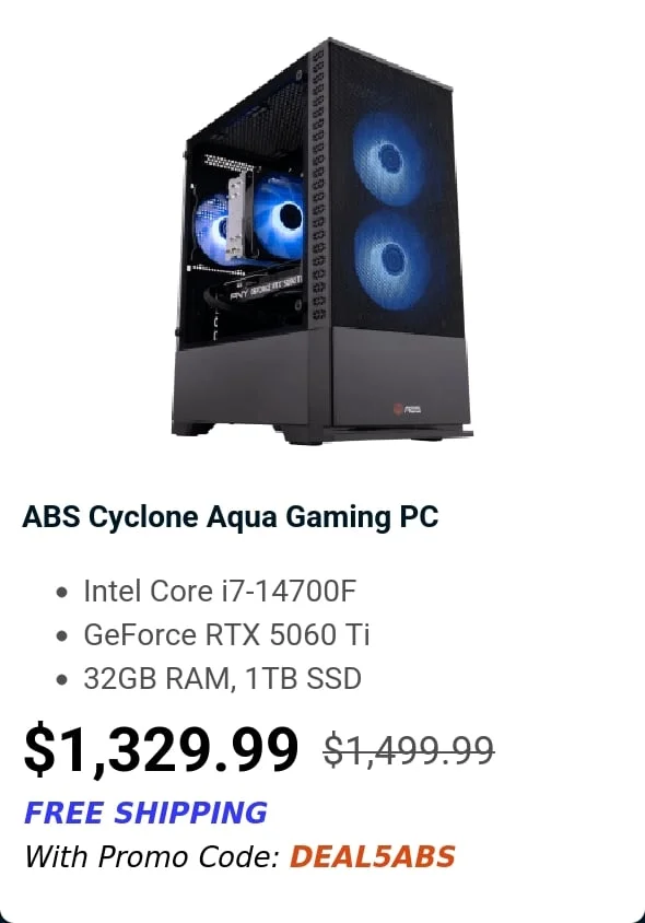 ABS Cyclone Aqua Gaming PC