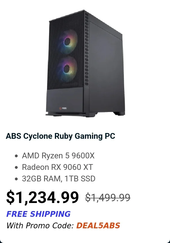 ABS Cyclone Ruby Gaming PC