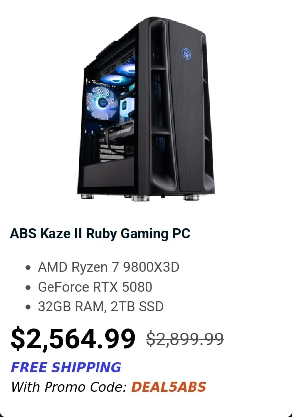 ABS Kaze II Ruby Gaming PC