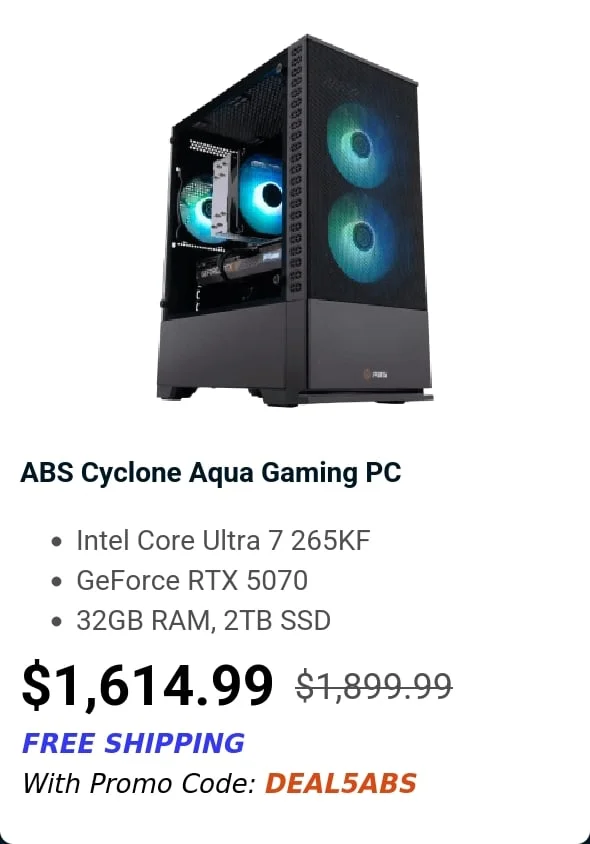 ABS Cyclone Aqua Gaming PC
