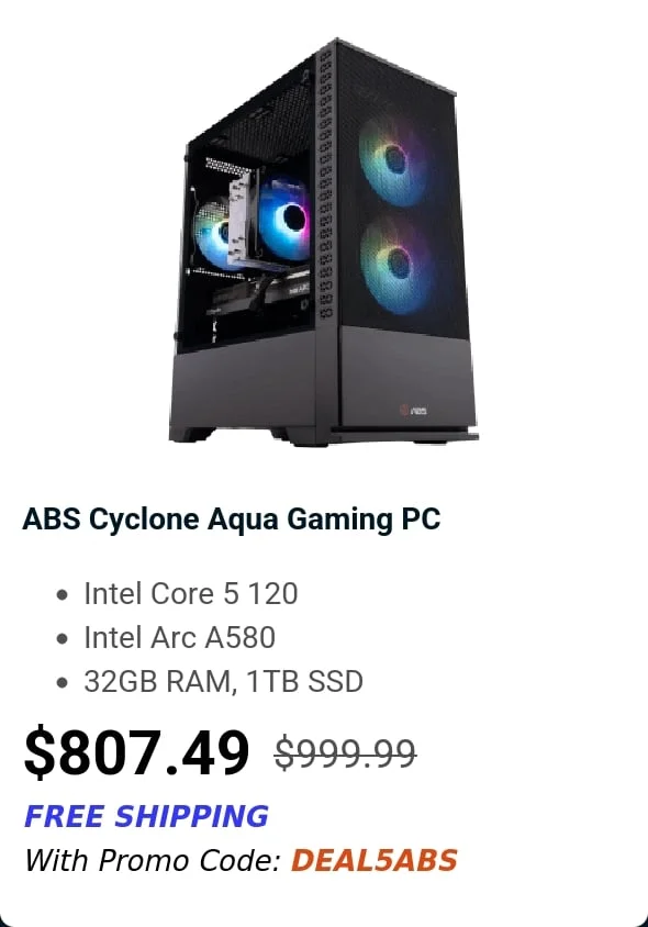 ABS Cyclone Aqua Gaming PC